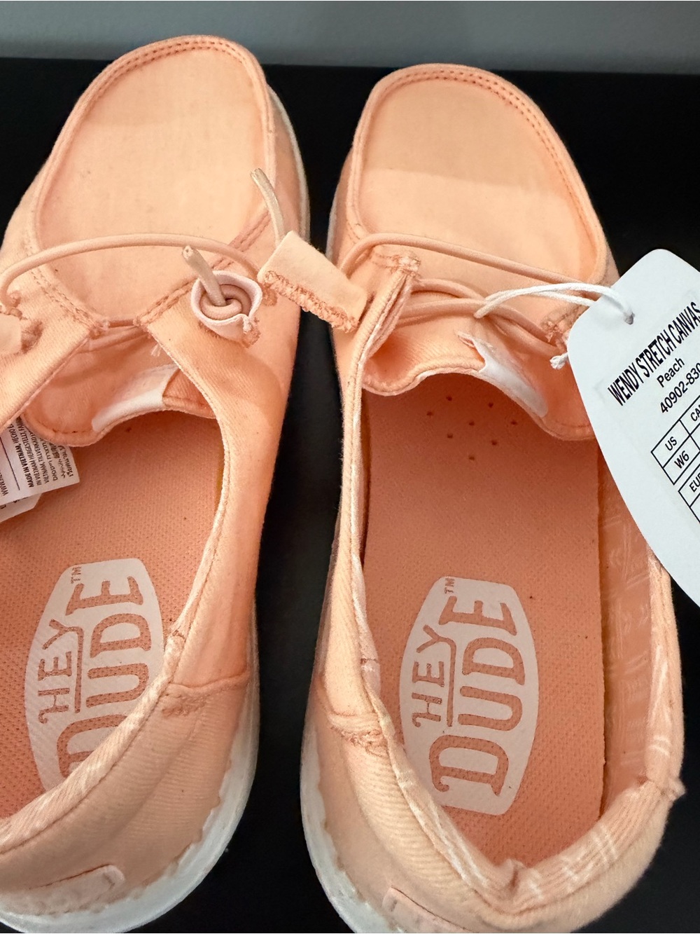 Hey Dude Women's Peach Slip-On Moccasins